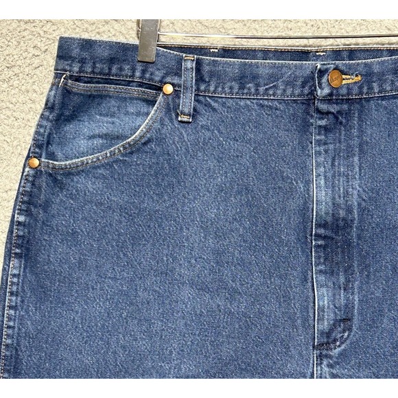 Wrangler Cowboy Cut Jeans Mens 42x36 Blue Original Fit 13MWZ Denim Rancher - Picture 2 of 12